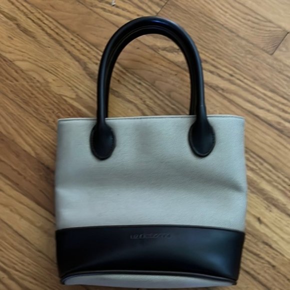 Liz Claiborne small canvas tan tote bag - Picture 2 of 8